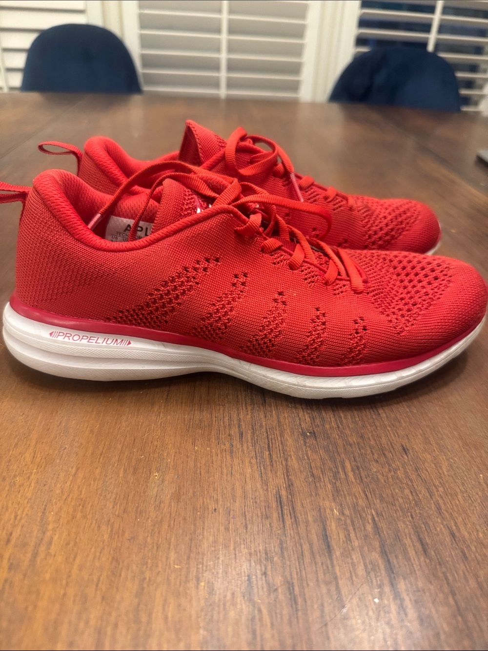 APL Women's Red Knit Propelium Athletic Sneakers